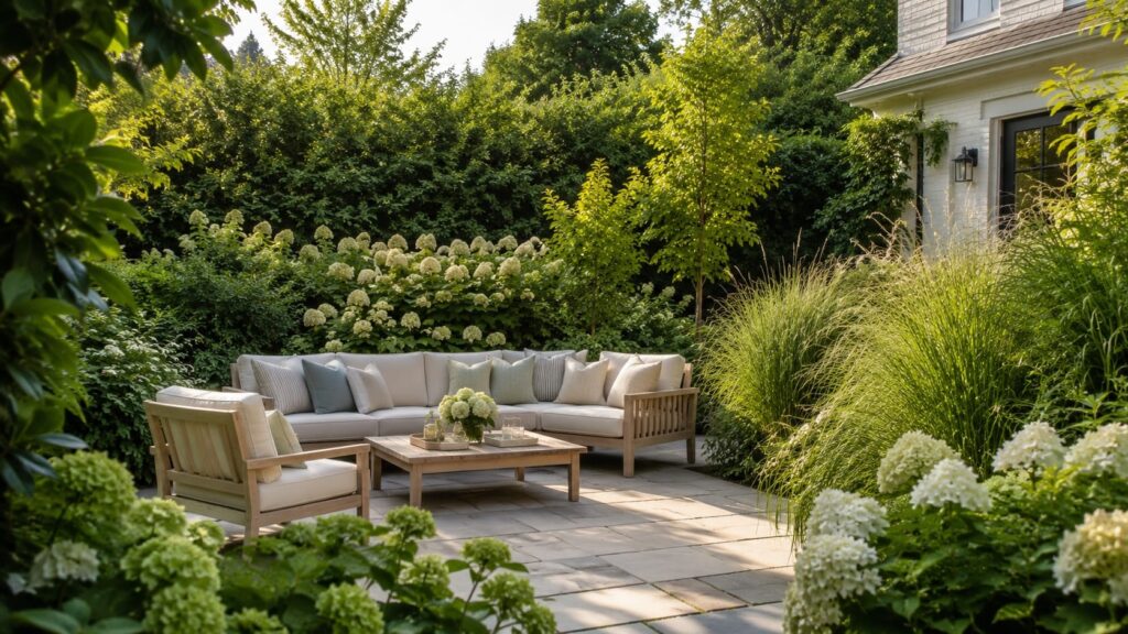 Natural Backyard Privacy with Layered Greenery