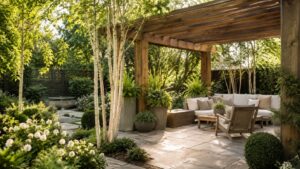 Private Backyard Retreat with Pergola and Trees