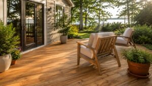 Natural Wood Deck for a Warm and Classic Look